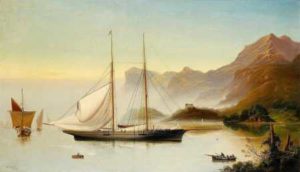 HF2.1.013 The Duke of Rutlands Yacht Shark in the Kyles of Bute 1873 by Haughton Forrest